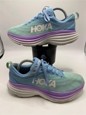 Hoka One Bondi 8 Women’s Size 9.5B 1127952 ABSO ‘airy Blue Running Shoes